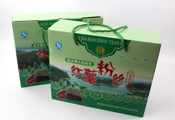 定制禮品包裝盒，長沙包裝廠力助桃源縣芭茅洲“紅薯粉絲”檔次倍增