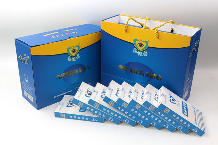 哪里可以做禮盒包裝？護眼神器亮視嘉護眼貼禮盒包裝+手提袋套裝出自長沙印刷廠
